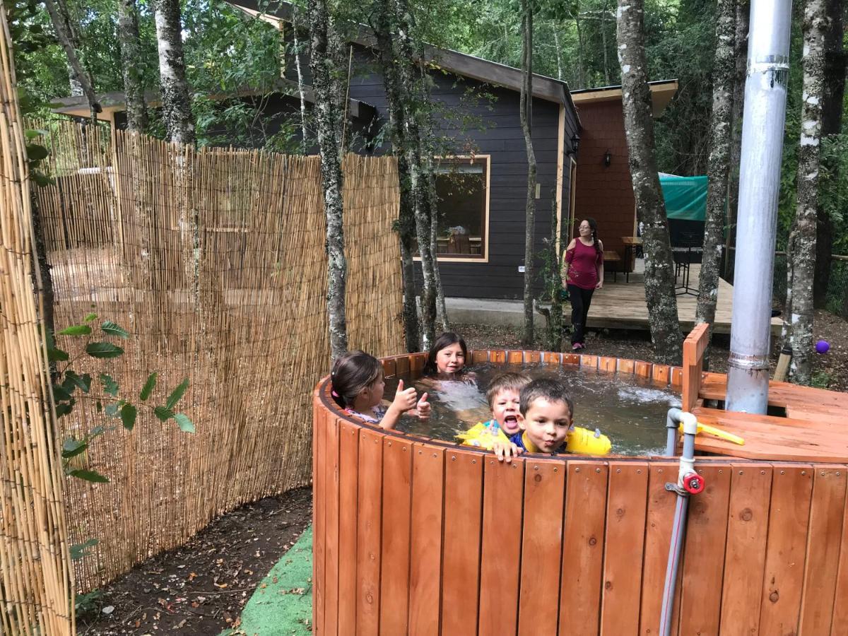 Cabanas Bosques De Loncotraro Hotel บียารีกา ภายนอก รูปภาพ